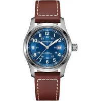 Hamilton H70605540 Herrenuhr Automatik Khaki Field Auto Braun/Blau 42