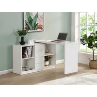 Vente-unique Ausziehbarer Schreibtisch mit 360° drehbarer Platte - MDF