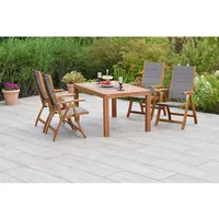 Merxx Acapulco Set 5-tlg. mit Gartentisch Ausziehbar 150/200 x