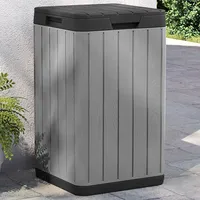 VidaXL Outdoor-Mülltonne Grau 38x38x65 cm PP