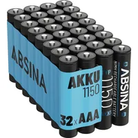 Absina 32x AAA Akku 1150 NiMH & min. 1050