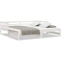 VidaXL Ausziehbares Tagesbett 90 x 190 cm weiß