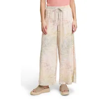 Cartoon Leinenhose mit Aufdruck in Cream/Apricot | Gr.: 46