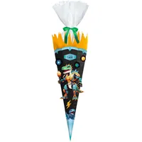 Ursus 10040002 - Diamond Painting Schultüten-Bastelset Easy Line "Robo