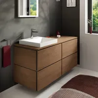 Hansgrohe Xilesa E Waschtischunterschrank 1375x550mm, 4 Schubkästen, ohne PushOpen,
