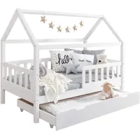 TICAA Kinderbett Hausbett Montessori Kay 90x200, 100x200 cm, 120x200
