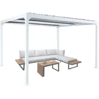 MCW Alu Pergola MCW-L41 3 x 3,7 m Weiß