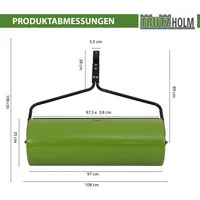 Baumarktplus Rasenwalze für Rasentraktor ATV befüllbar bis 95 L,