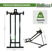 Baumarktplus Rasentraktorheber 115 x 50 cm 400 kg Handkurbel