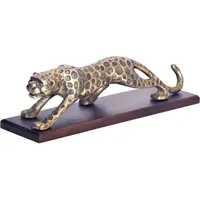 FineBuy Deko Panther FineBuy Wohndeko 63 cm Aluminium Gold
