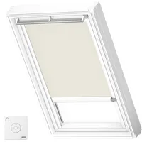 VELUX Verdunkelungsrollo Uni Beige 1085, P06, Hellbeige, weiße Führungsschiene
