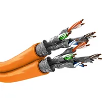 Goobay CAT 7A Duplex-Netzwerkkabel, S/FTP PiMF, orange