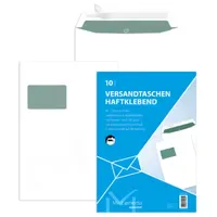 Mayer-network MAILmedia Versandtasche B4 haftklebend mit Fenster weiß 10