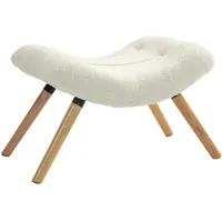 Homcom Sitzhocker, Weiß, Kunststoff, 45x38x67 cm, Cremeweiß