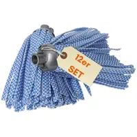 GarPet 12er Set Wischmopp Ersatz Kopf Set Ersatzmop Wischmop