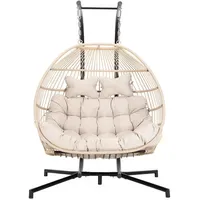 Home Deluxe Hängesessel Loma 2-Sitzer Beige