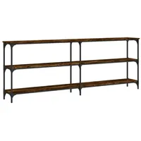 VidaXL Konsolentisch Räuchereiche 200x29x75 cm Holzwerkstoff