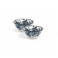 WESTCRAFT Japan-Bowls Schalen Porzellan 15cm 2er Set Drachengott, –