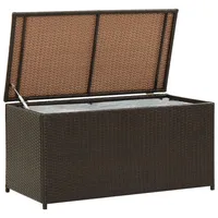 Furnicato Gartenbox Poly Rattan 100x50x50 cm Braun