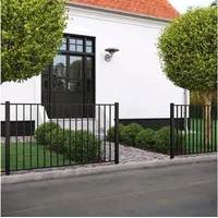 Plus Vorgartenzaun 150 x 85 cm Schwarz/Metall