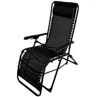 DEGAMO Relaxsessel NIZZA, Metall + Kunstgewebe schwarz, klappbar