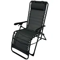 DEGAMO Relaxsessel NIZZA, Metall + Kunstgewebe grau, klappbar
