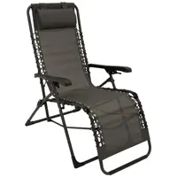DEGAMO Relaxsessel NIZZA, Metall - Kunstgewebe grau,