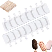 Atsmoce Atsmoce® 2 Stück Eisformen Silikon, Eis am Stiel