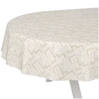 ANRO Wachstuchtischdecke Wachstischdecke Wachstuch Tischdecke abwaschbar Gartentischdecke Rund Oval