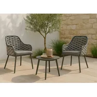 Mendler 2er-Set Aluminium-Gartenstuhl HWC-O16, Outdoor Stuhl, Olefin (200 g/m¬≤)