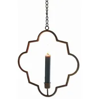 Loberon Kerzenhalter Pervinque, Handgeschmiedet, für Stabkerzen, inkl. Aufhängung, Authentisches