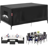 Luxuskollektion Gartenmöbel Abdeckung 200x165x80cm Schwarz Oxford Wasserdicht