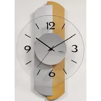 AMS Wanduhr W9209 60 silberfarben