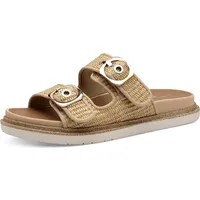 TAMARIS Pantolette Damen Vegan Flach braun,EU 41