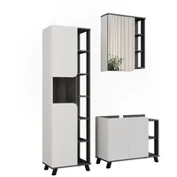 Vicco Karen 3-tlg. Anthrazit/Weiß