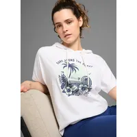 KangaROOS Kapuzenshirt mit Frontdruck Blau/Weiß 44/46