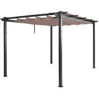 MCW Pergola taupe Metall, 400x240x300 cm, 400 cm)