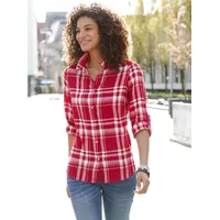 Casual Looks WITT WEIDEN Flanellbluse in rot-camel-kariert | Gr.: