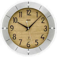 AMS Funkwanduhr 31,0 silberfarben AMS