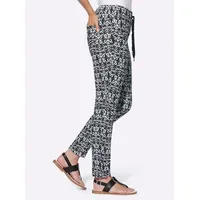 Heine Druckhose in schwarz | 48