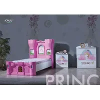 Aea Kinderbett Prinzessin 90 x 190 cm Holz rosa