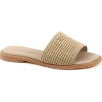 Apple of Eden flache Pantolette in beige, Größe 39
