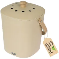 HMF Nachhaltiger Biomülleimer Küche, Geruchsdichter Komposteimer mit Deckel, 3