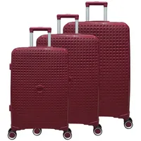 Gustav voss est. 1899 Gustav Voss 3-tlg. Reisekoffer-Set Weinrot,