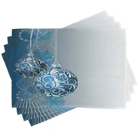 ABAKUHAUS Weihnachten Platzmatten, Schneeflockemotiven Strudel, Waschbare Stoff Esszimmer Küche