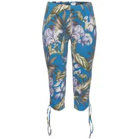 LASCANA Caprileggings Damen blau-flieder-grün bedruckt Gr.32/34
