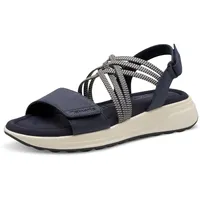 TAMARIS Keilsandalette TAMARIS, Damen, Gr. 41, blau (navy), Lederimitat,