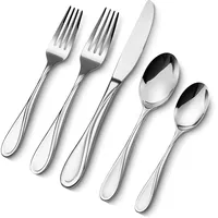 Vevor 65-tlg. Besteckset Edelstahl, Essbesteckset für 12 Personen, Messer