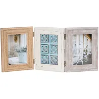 Levandeo Bilderrahmen Holz Natur Shabby Chic 10x15 cm 3er