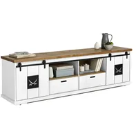 Sansibar Lowboard SANSIBAR HALMSTAD (BHT 210x60x45 cm) weiß -